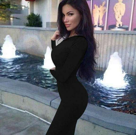 Midi Length Bodycon Long Sleeve Dress - Image 3