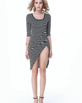 Long Sleeve Knee Length Dresses