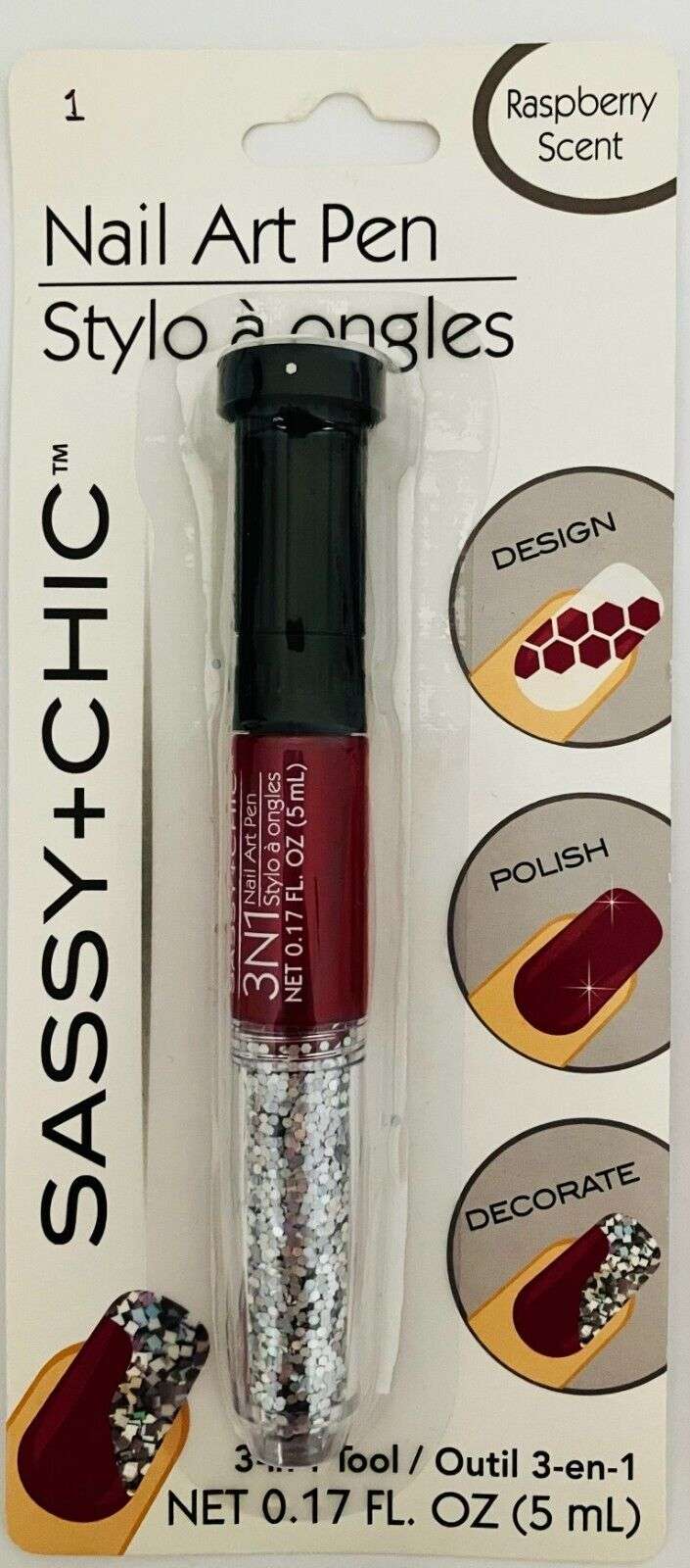 Sassy + Chic Nail Art Pen-3 In 1-Polish Design & Decorate on MyPrivateStyle.com