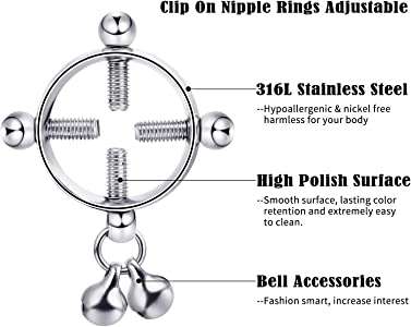 Bell Pendant Fake Nipple Rings Jewelry on www.MyPrivateStyle.com
