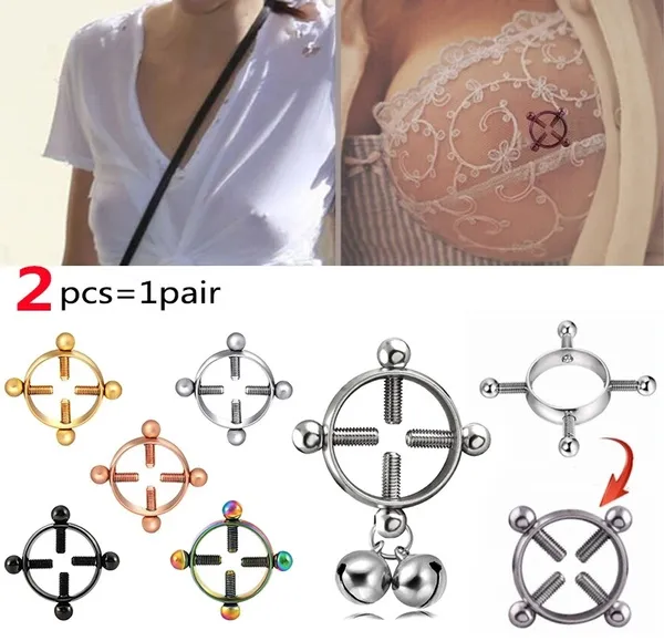 Bell Pendant Fake Nipple Rings Jewelry on www.MyPrivateStyle.com