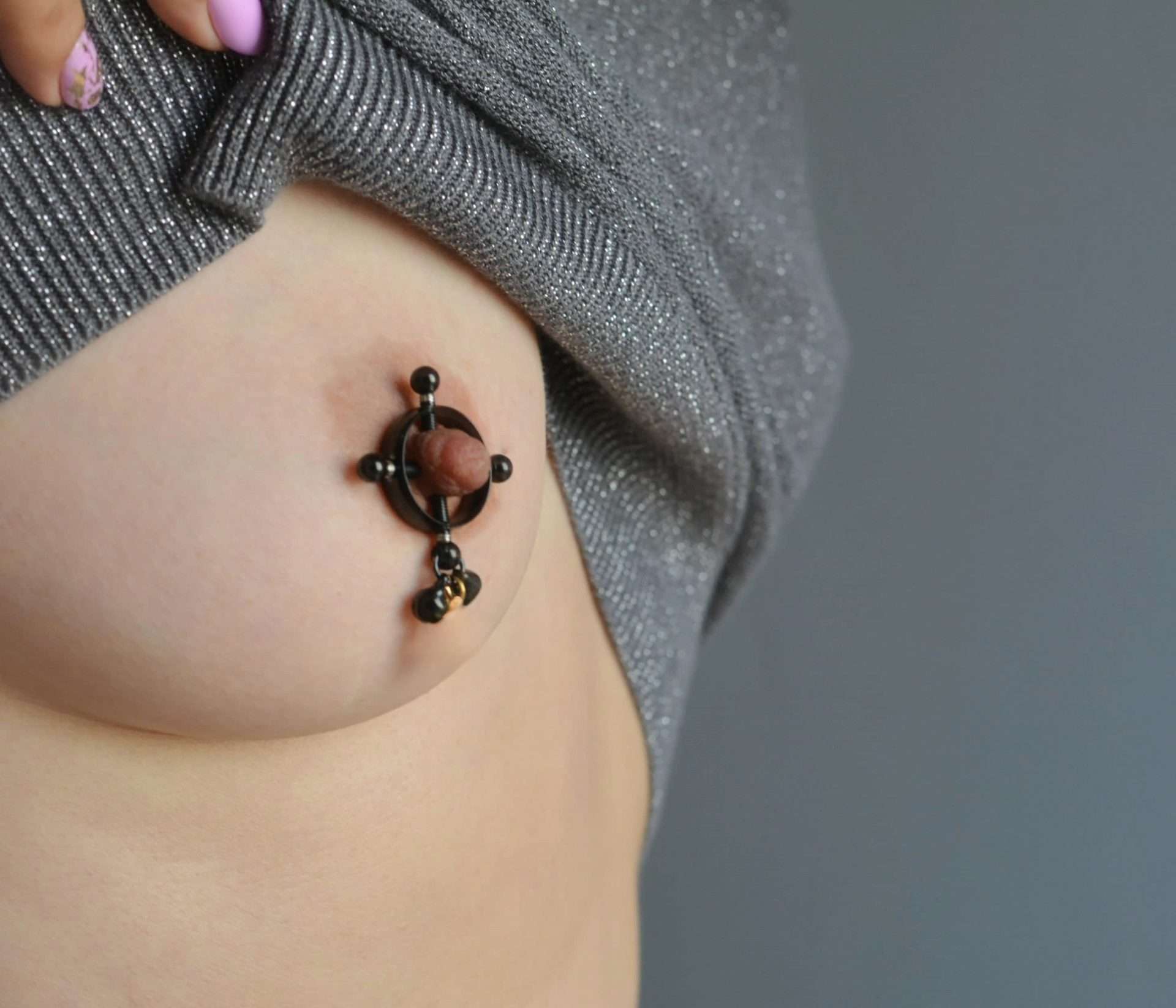 Bell Pendant Fake Nipple Rings Jewelry on www.MyPrivateStyle.com