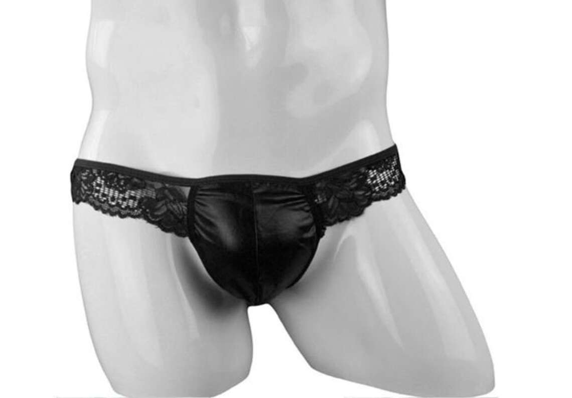 Men's Pouch Lace Frilly Sissy Thong Panties * MyPrivateStyle.com