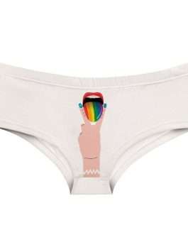 Rainbow Pride Tongue Graphic Bikini Panties-Sexy-LGBTQ+ on MyPrivateStyle.com