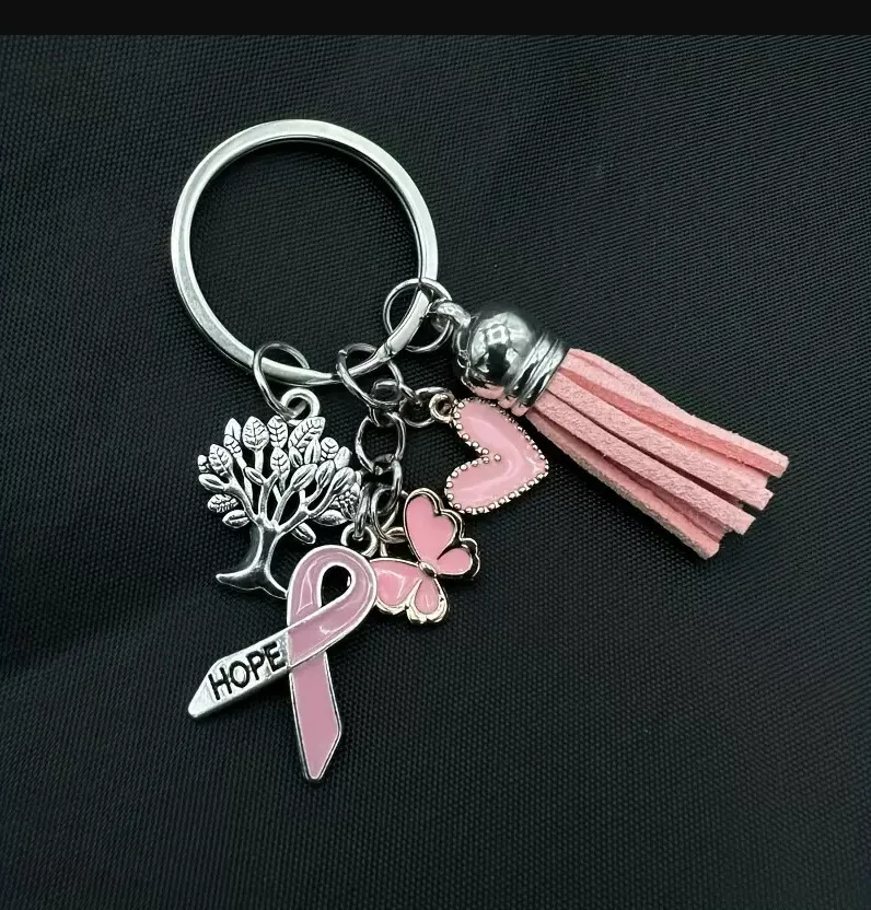 Breast Cancer Awareness Keyring-Breast Cancer Survivor Keyring * MyPrivateStyle.com