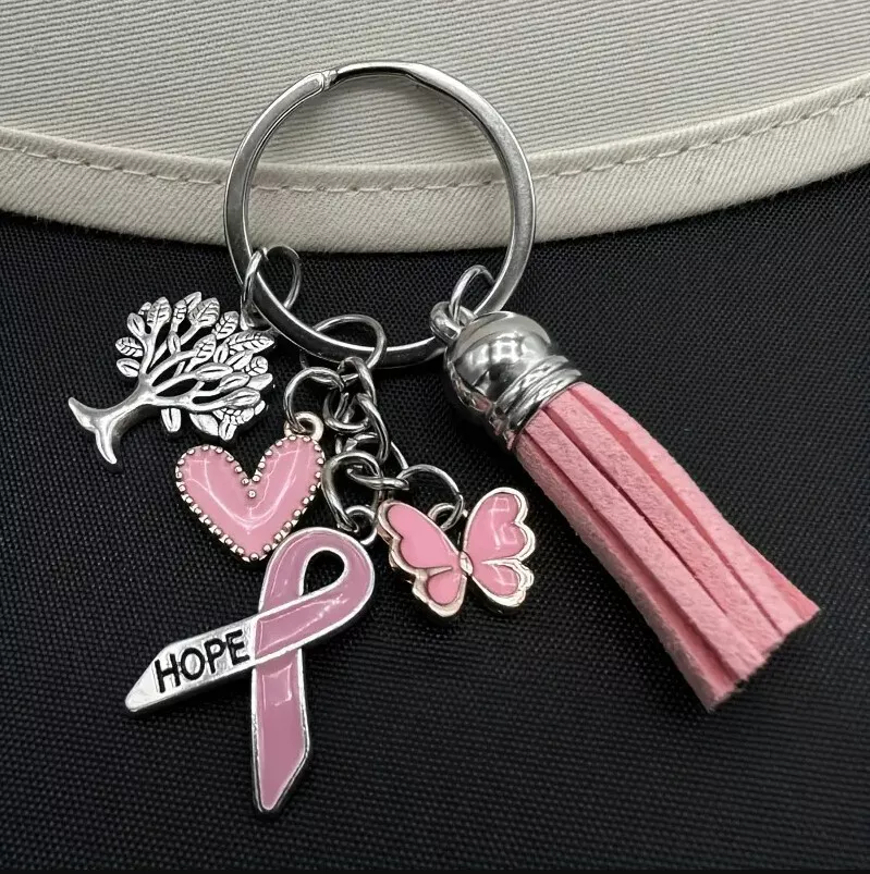 Breast Cancer Awareness Keyring-Breast Cancer Survivor Keyring * MyPrivateStyle.com