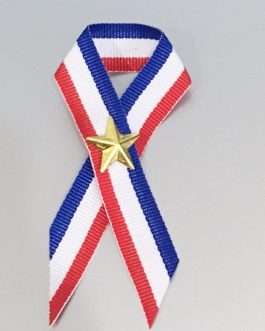 USA Patriot Red White & Blue Ribbon & Star Lapel Pin on MyPrivateStyle.com