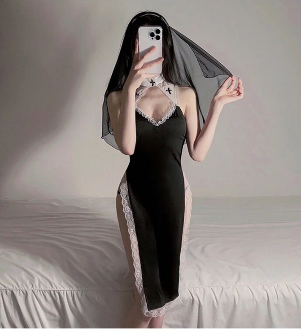 5pc Costume Naughty Nun