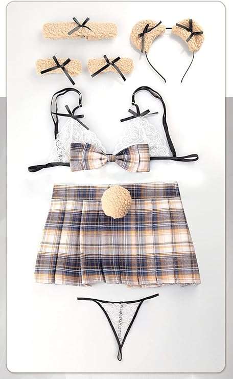 Adult Innocent School Girl Teddy Bear Cosplay Halloween Costume