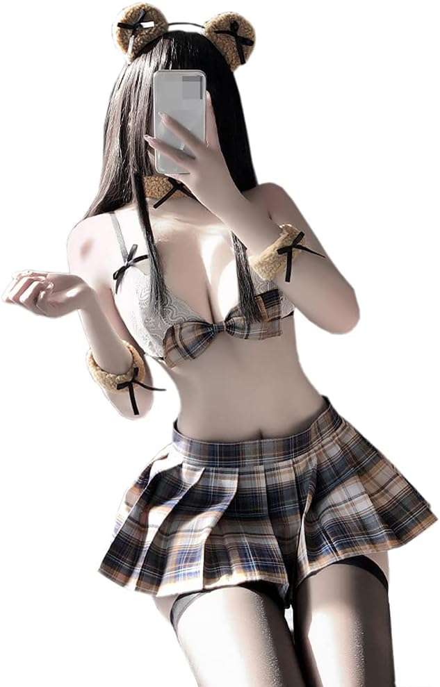 Adult Innocent School Girl Teddy Bear Cosplay Halloween Costume