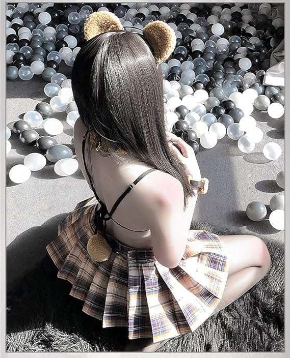 Adult Innocent School Girl Teddy Bear Cosplay Halloween Costume