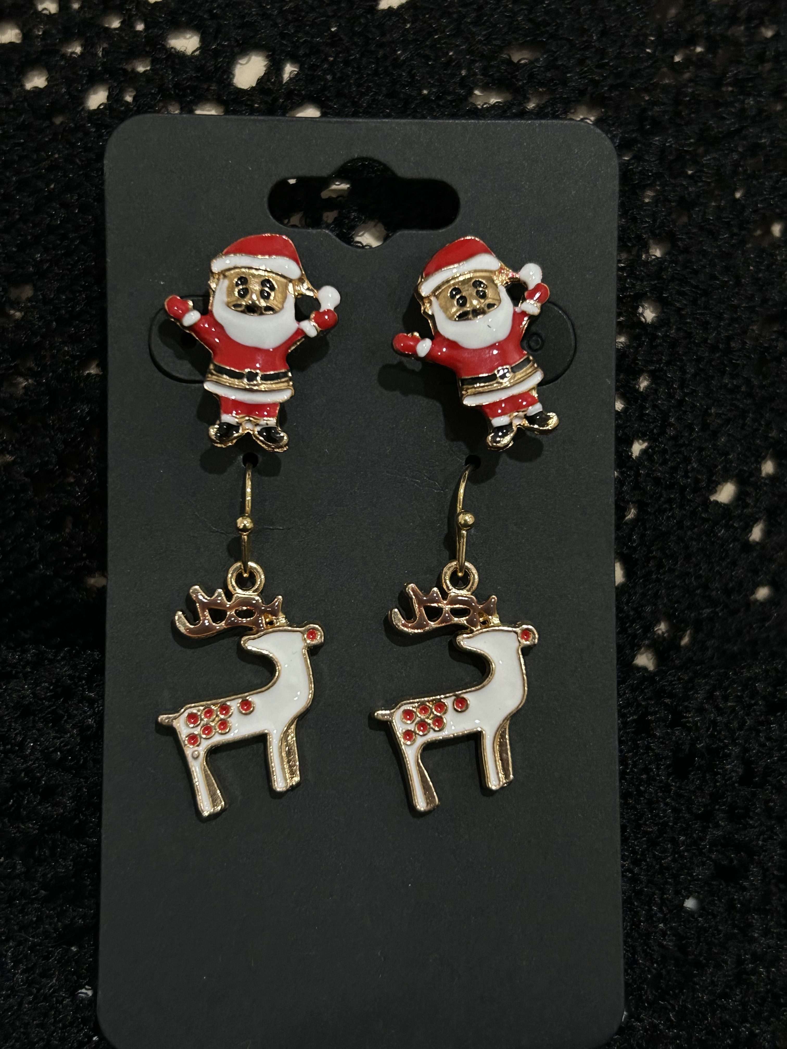 2 Pairs Christmas Earrings For Fun Holiday Spirit