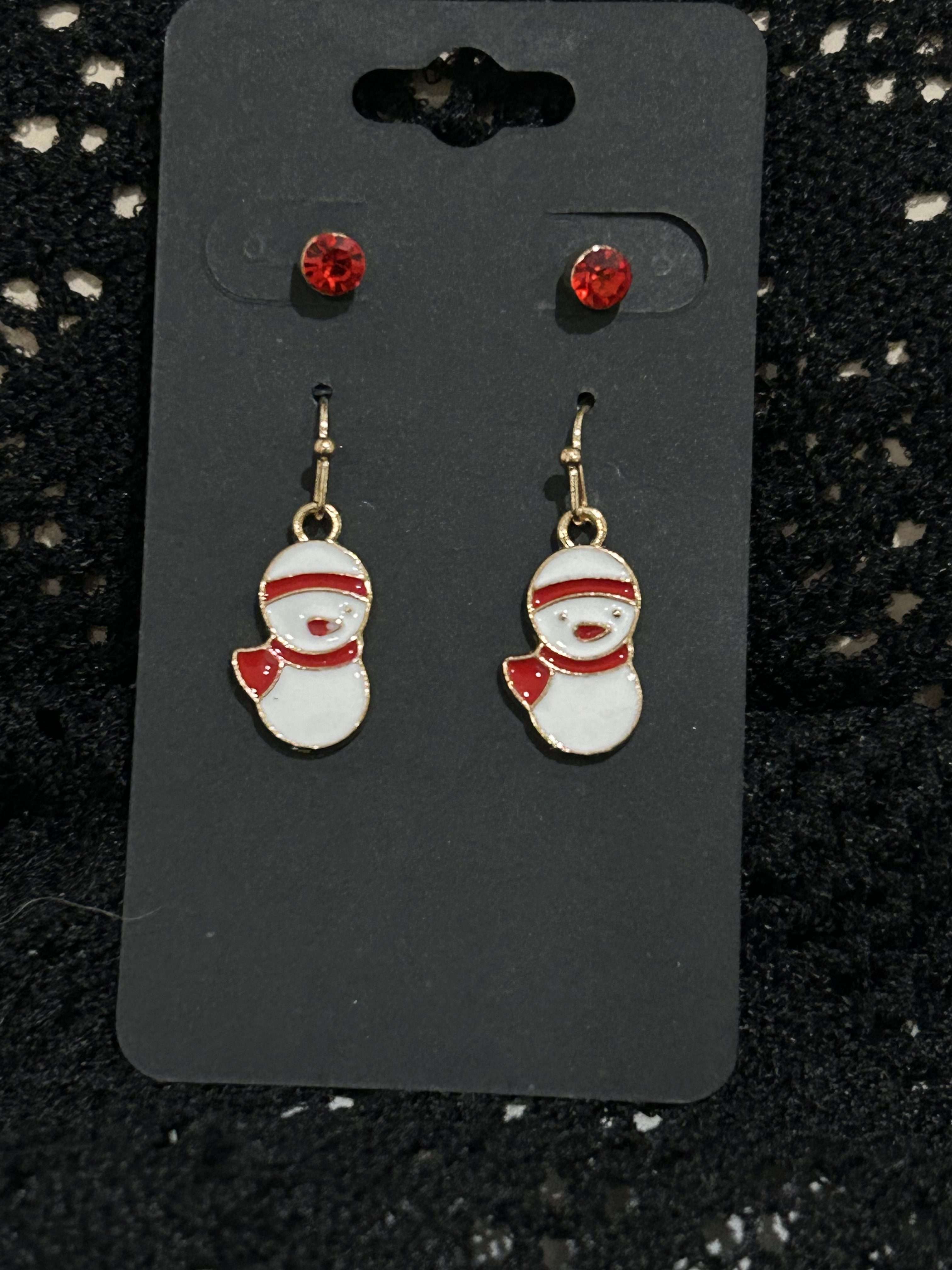 2 Pairs Christmas Earrings For Fun Holiday Spirit