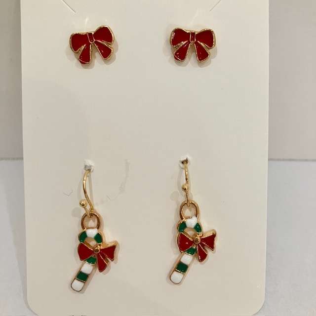 2 Pairs Christmas Earrings For Fun Holiday Spirit