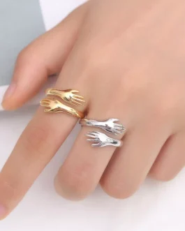 Hand Hug Adjustable Fashion Ring on MyPrivateStyle.com