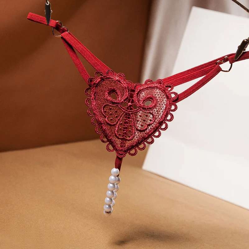 Pearl Massage Heart Shaped G-Strings