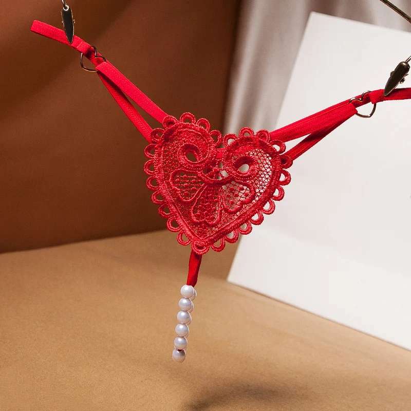 Pearl Massage Heart Shaped G-Strings