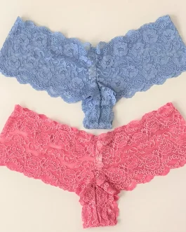 Floral Lace Cheeky Panties By Secret Treasures
