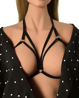 Body Harness Bra Cage Cut Out Cup String Bra on MyPrivateStyle.com