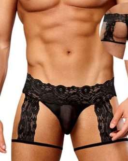 Men's Sexy Sissy Lace Underwear (front & back view)