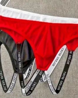 Mens Sheer Bare Back Pouch Thong Underwear