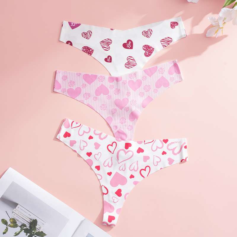 Heart Print Women's Hipster Panties