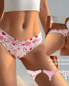 Heart Print Women's Hipster Panties
