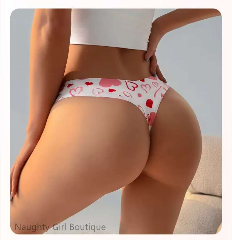 Heart Print Women's Hipster Panties