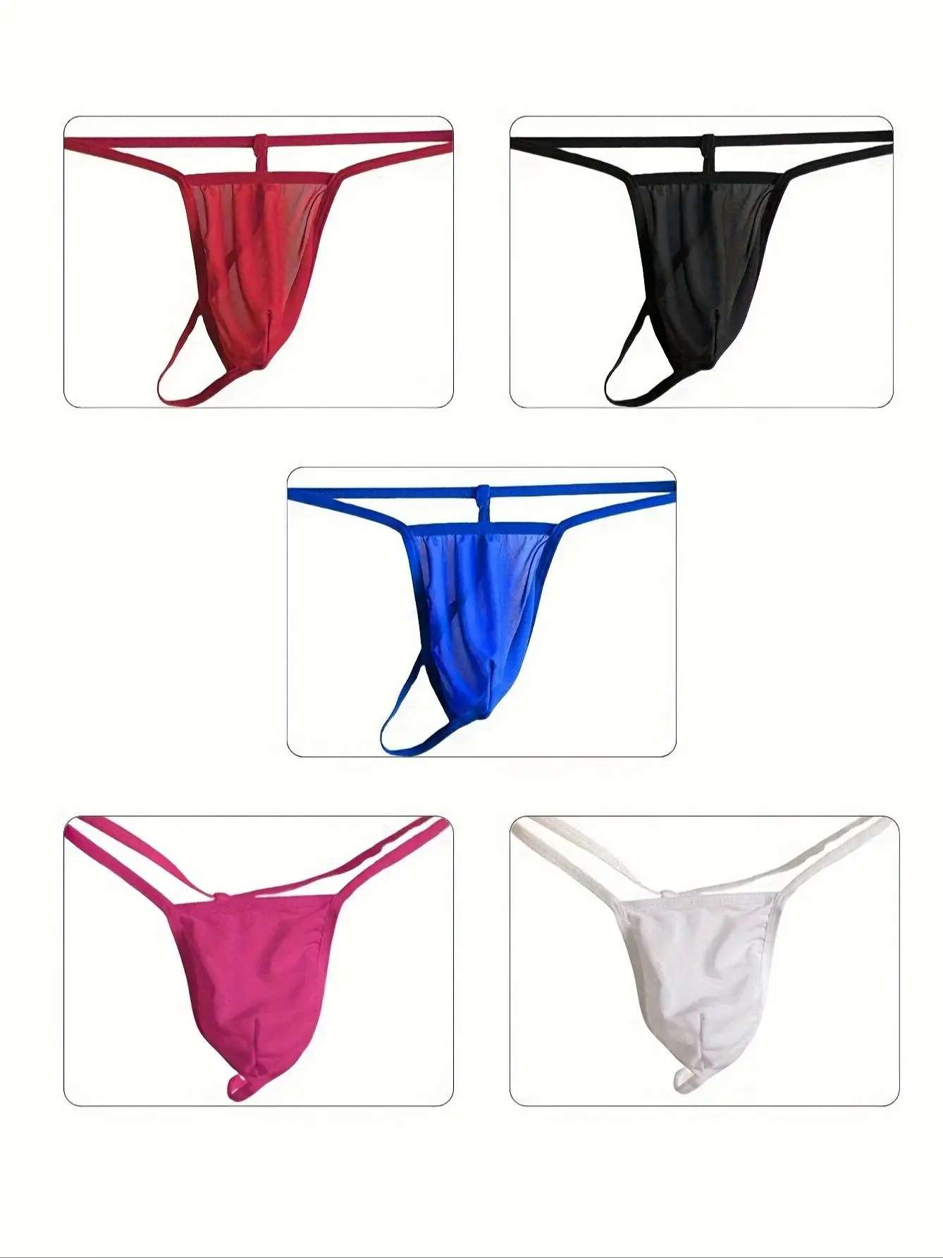 Men's Sheer Pouch T-Back G-String. Quality underwear. Minimal coverage of your package