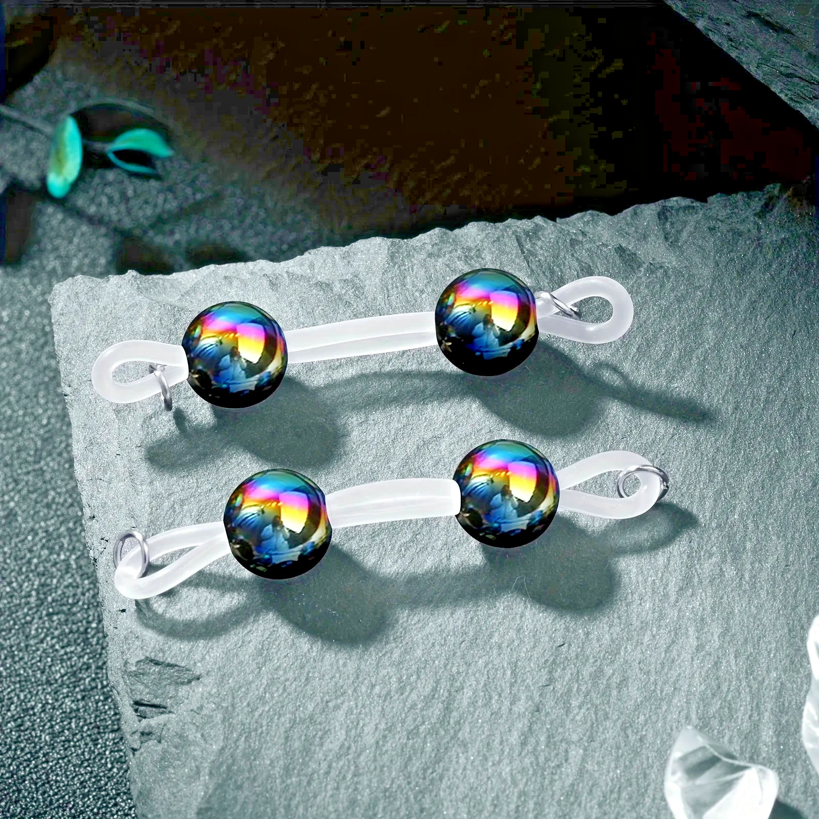 Non Piercing Faux Barbell Nipple Slip On Jewelry
