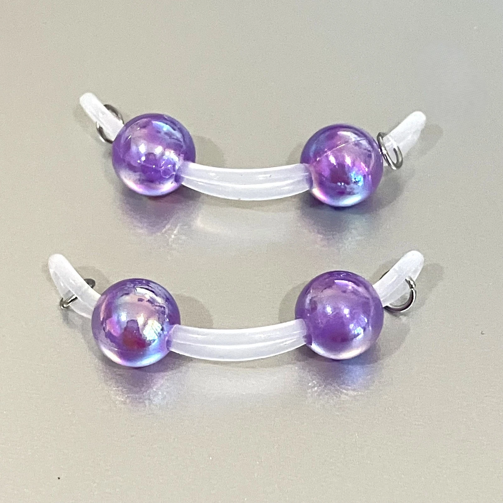 Non Piercing Faux Barbell Nipple Slip On Jewelry