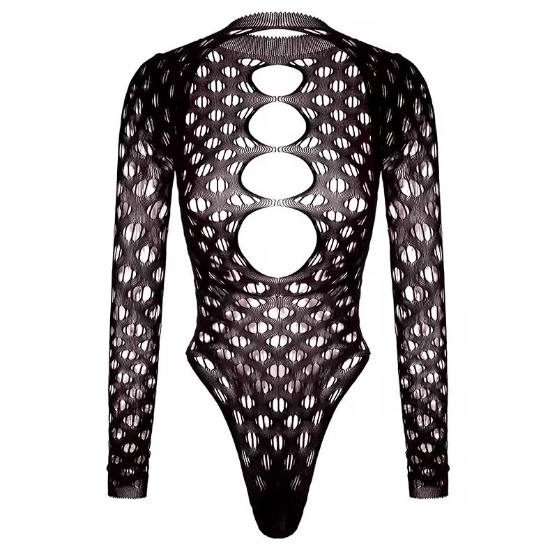 Long Sleeve Cut Out Stretchy Bodysuit Top