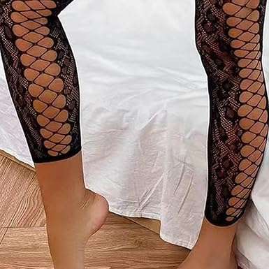 Cutout Lounge Pants, Stretchy Pull-On Pants with stylish cutouts