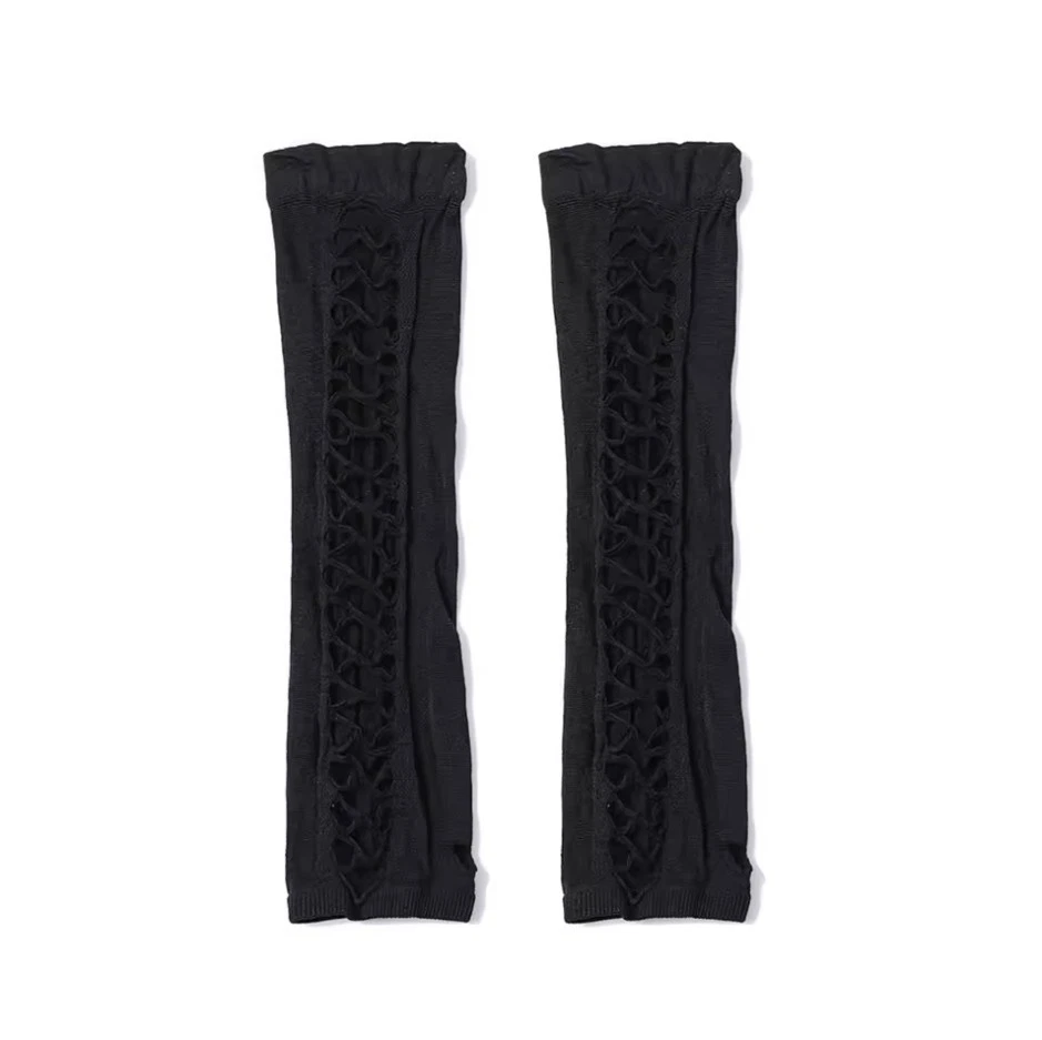 Fingerless Gloves with Lace Up Detail