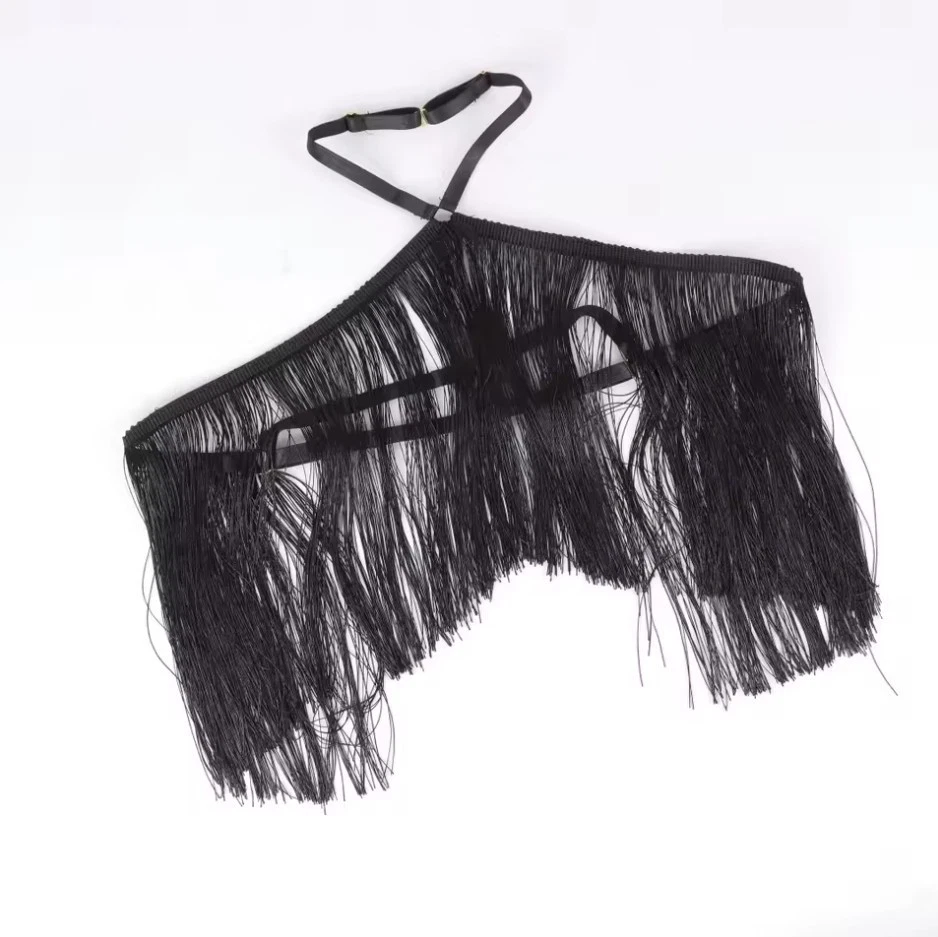 Strappy Halter Crop Top Fringe Western Cowgirl Boho Style Top